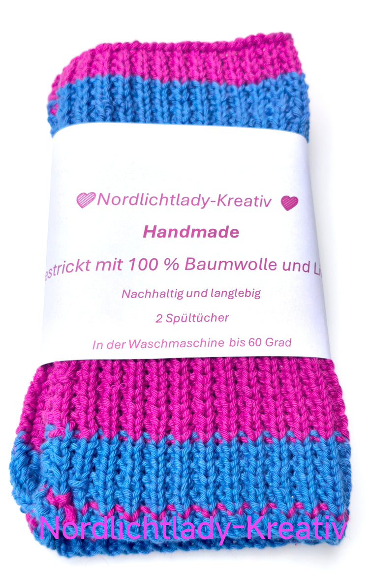Gestrickte Spültücher und Waschlappen