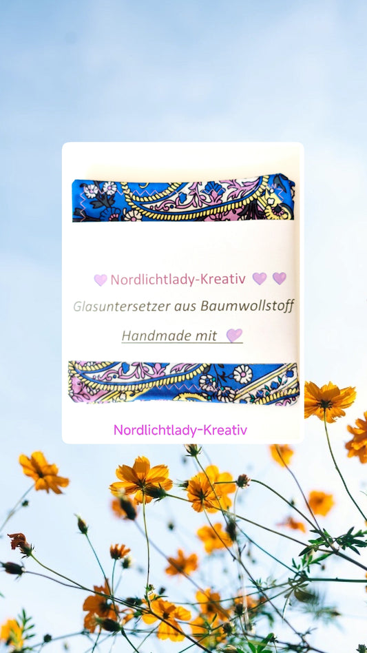 Glasuntersetzer 6-Set  mit Vlieseinlage